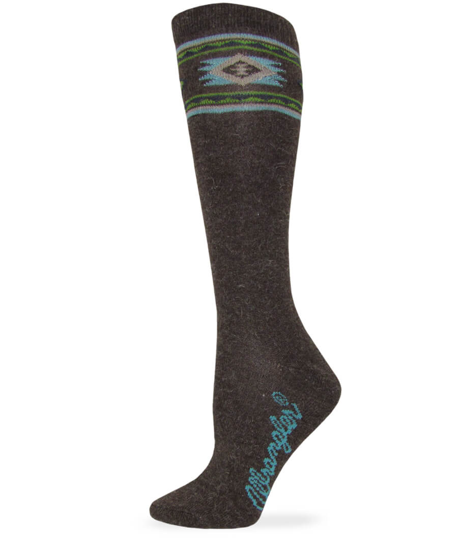 Wrangler Ladies Angora Aztec Knee High Socks 1 Pair