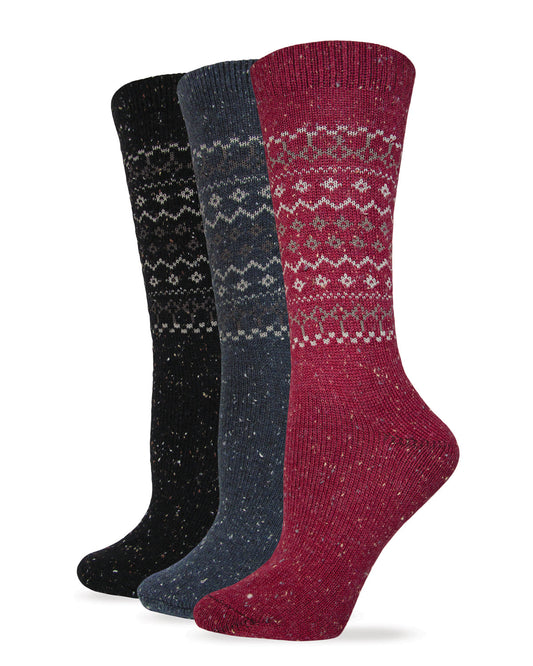 Wise Blend Ladies Heavyweight Retro Crew Socks 1 Pair Pack