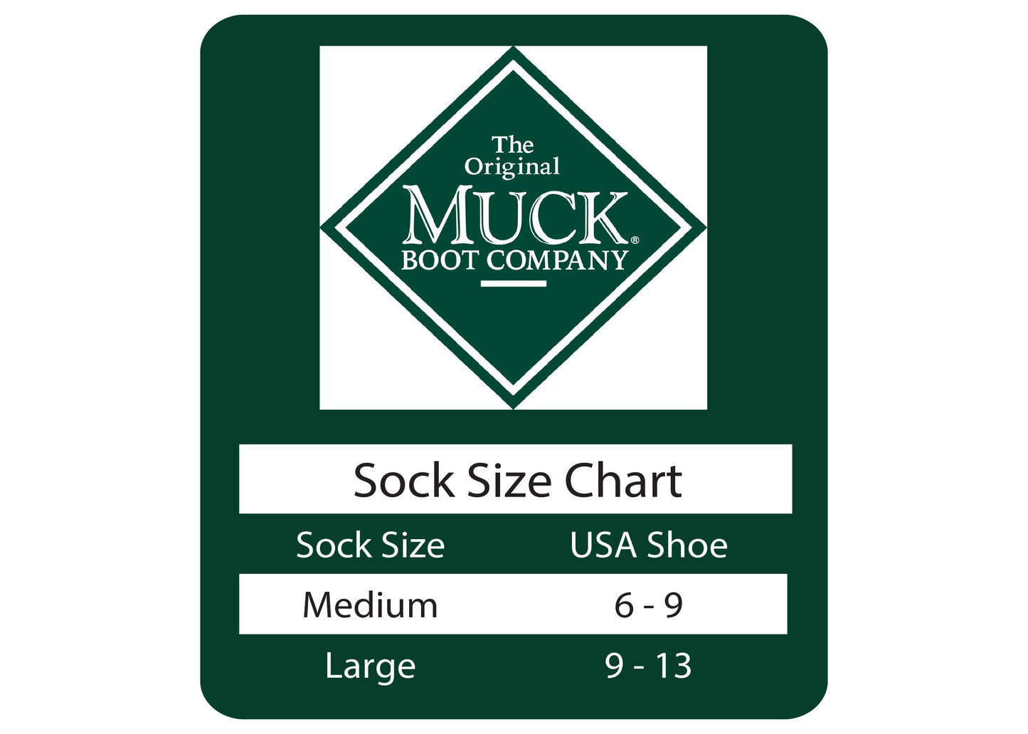Muck Boot Mens Merino Wool Heavyweight Mid Calf Boot Socks 2 Pair Pack