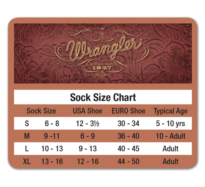 Wrangler Girl's Boot Socks 2 Pair Pack