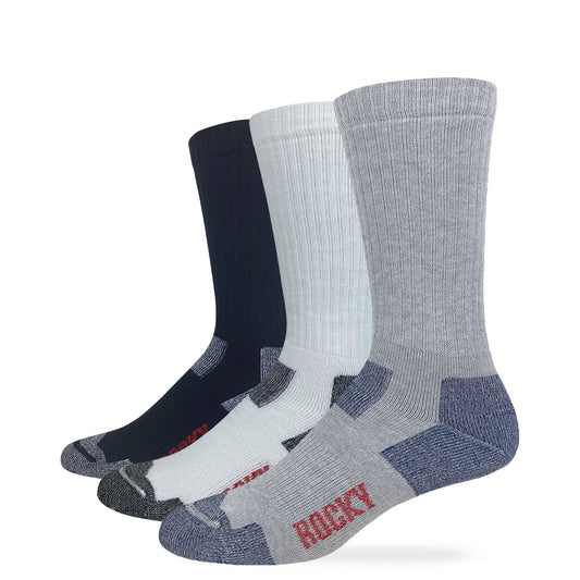 Rocky Mens Ultra Dri Full Cushion Mid Calf Boot Socks 2 Pair Pack