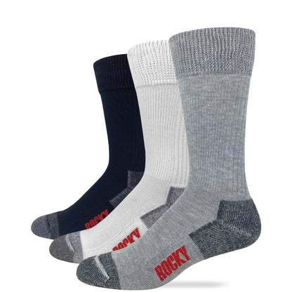 Rocky Mens Ultra Dri Non Binding Stretch Top Crew Work Boot Socks 2 Pair Pack
