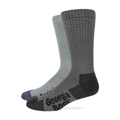 Georgia Boot Mens Ultra-Dri® Midweight Crew Socks 2 Pack