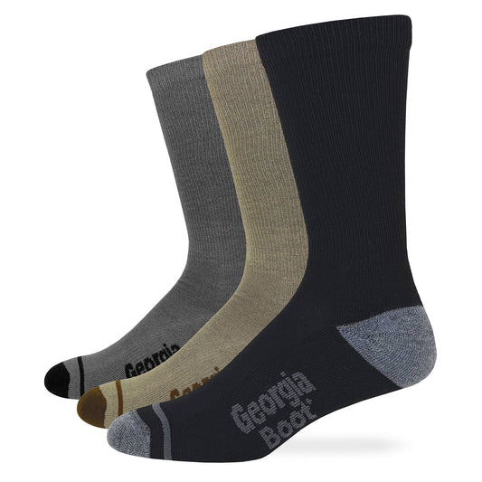 Georgia Boot Mens Ultra-Dri® Lightweight Crew Socks 2 Pack