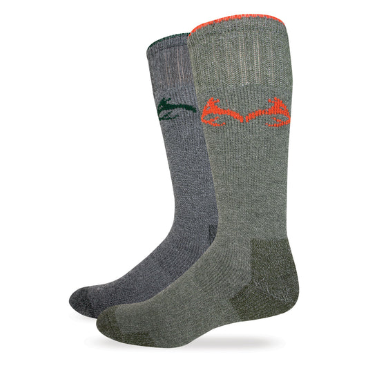 Realtree Men's Elimishield Merino Wool Blend Boot Socks 2 Pair