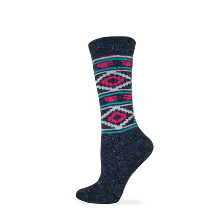 Wise Blend Ladies Aztec Pattern Comfy Crew Socks