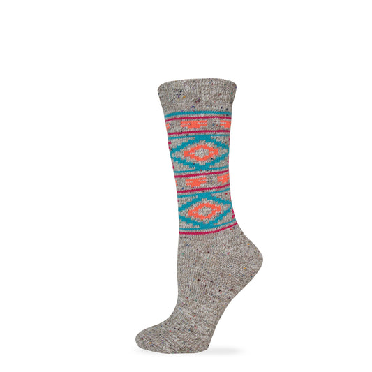 Wise Blend Ladies Aztec Pattern Comfy Crew Socks