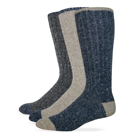 Wise Blend Men's Marl Mid Calf Boot Socks 1 Pair