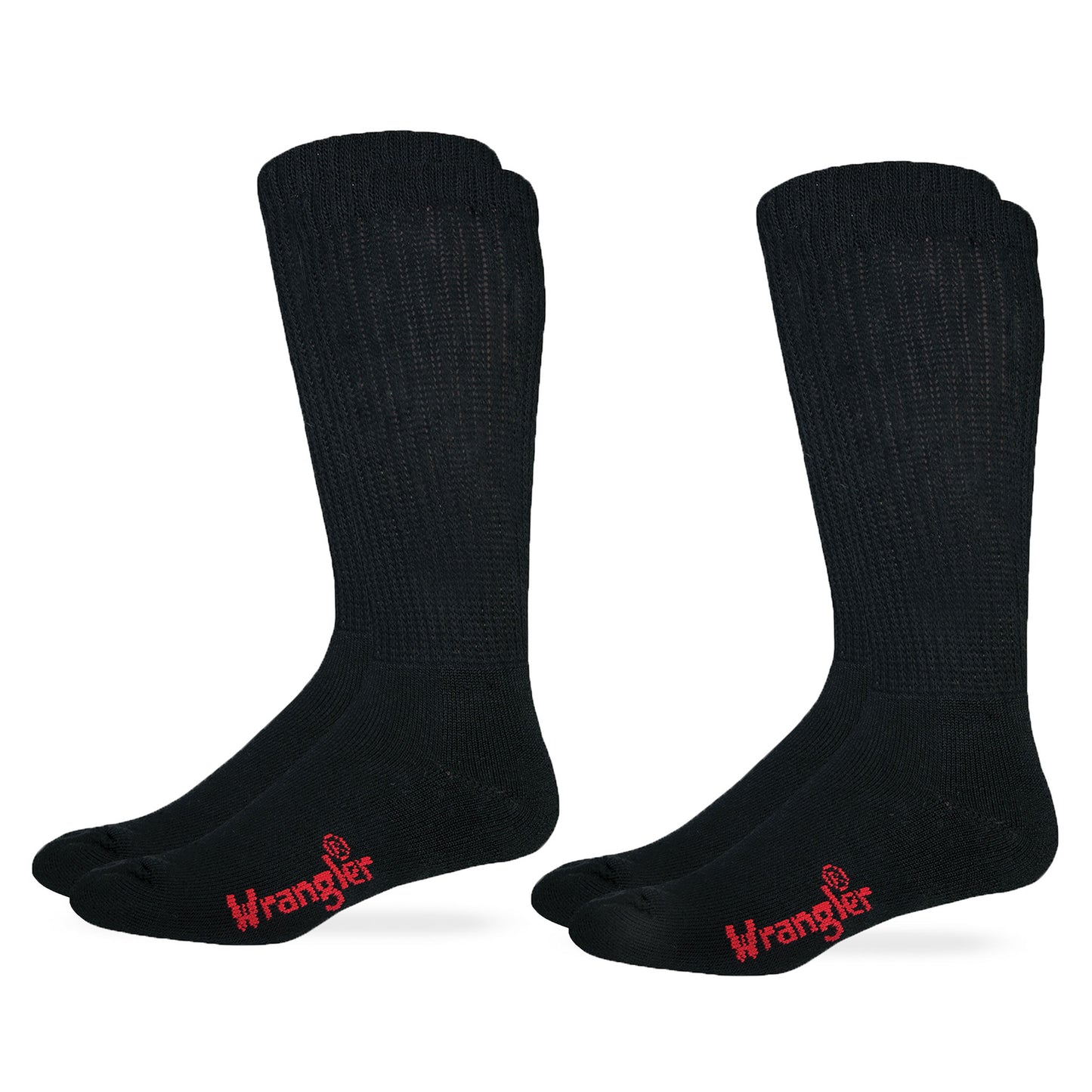 Wrangler Men's Cotton Non-Binding Boot Socks 2 Pair