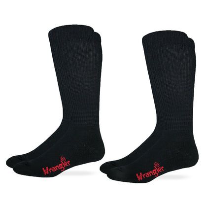 Wrangler Men's Cotton Non-Binding Boot Socks 2 Pair