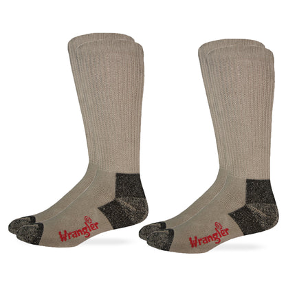 Wrangler Men's Cotton Non-Binding Boot Socks 2 Pair