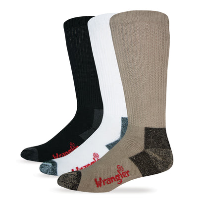 Wrangler Men's Cotton Non-Binding Boot Socks 2 Pair