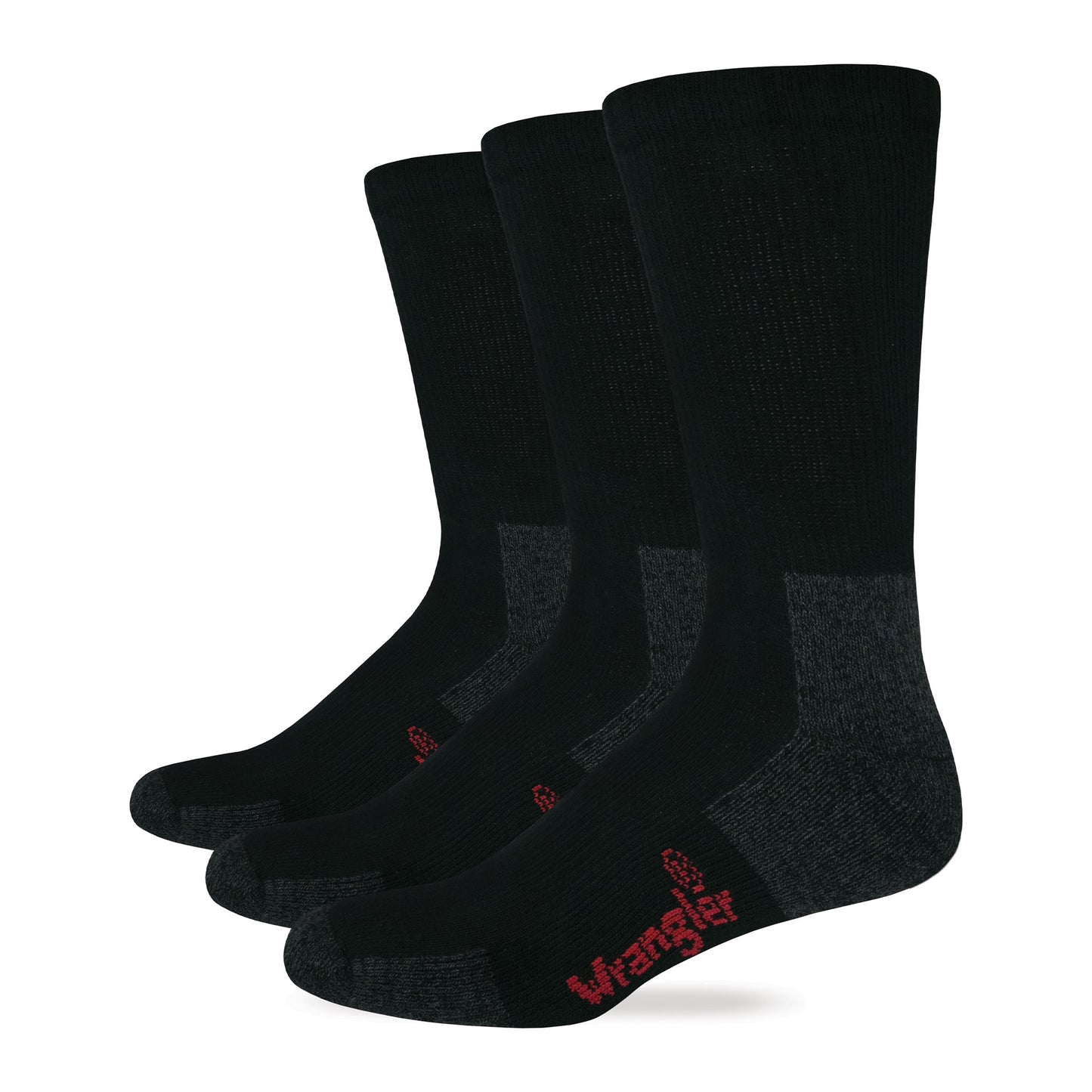 Wrangler Men's Cotton Crew Work Boot Socks 3 Pair