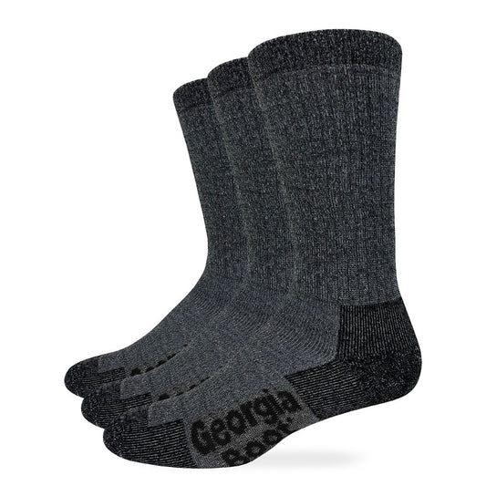 Georgia Boot Mens Merino Wool Blend Crew Socks 3 Pack