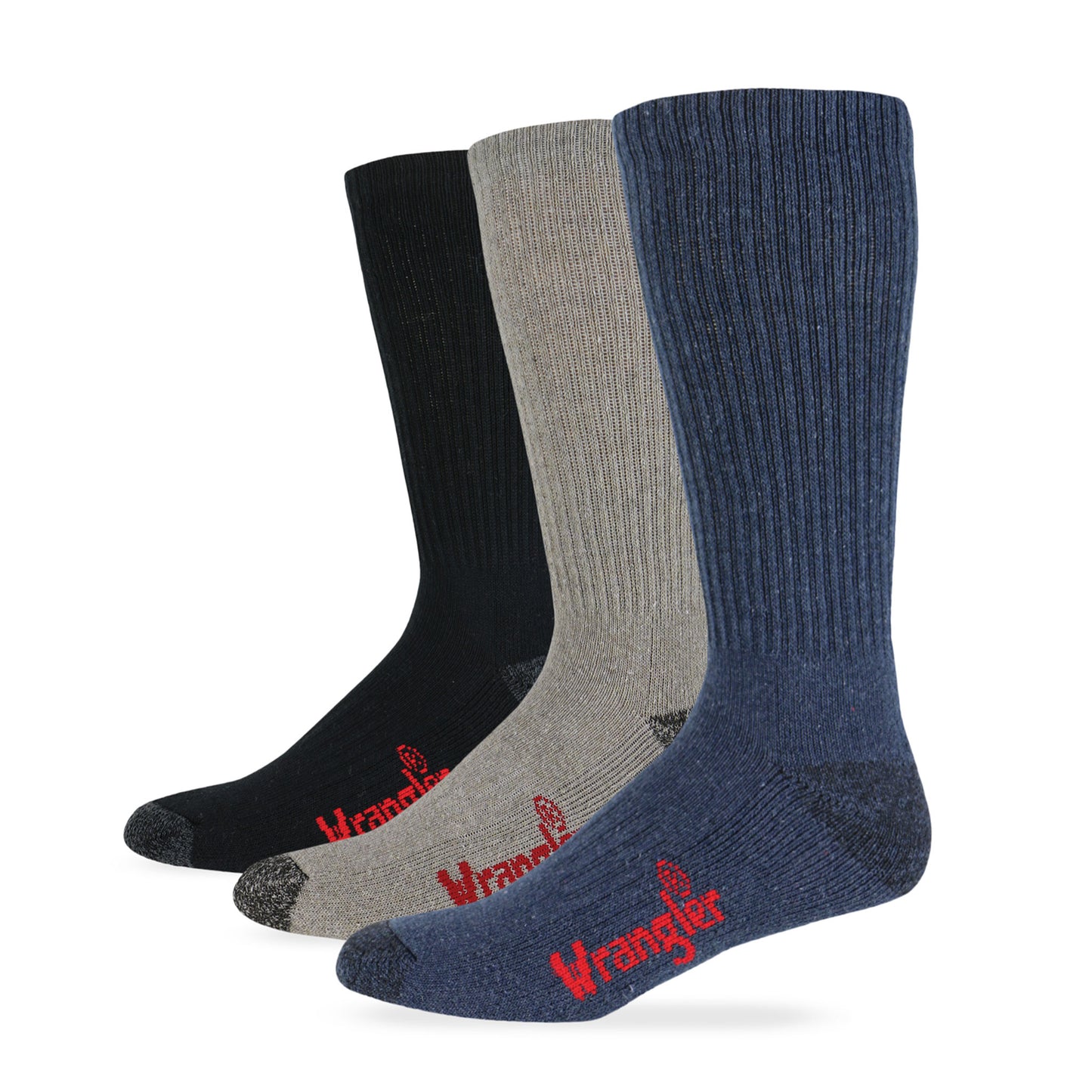 Wrangler Men's Casual Cotton Work Boot Socks