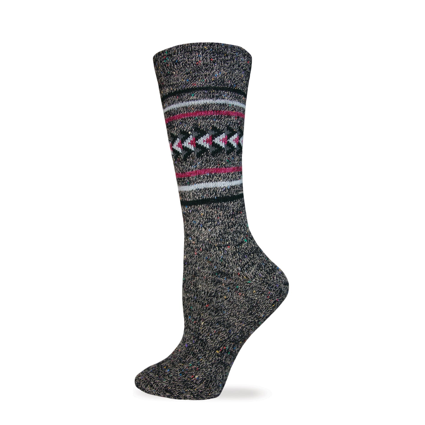 Wise Blend Ladies Aztec Pattern Crew Boot Socks