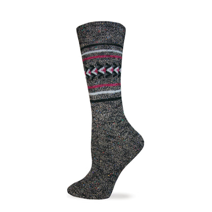 Wise Blend Ladies Aztec Pattern Crew Boot Socks