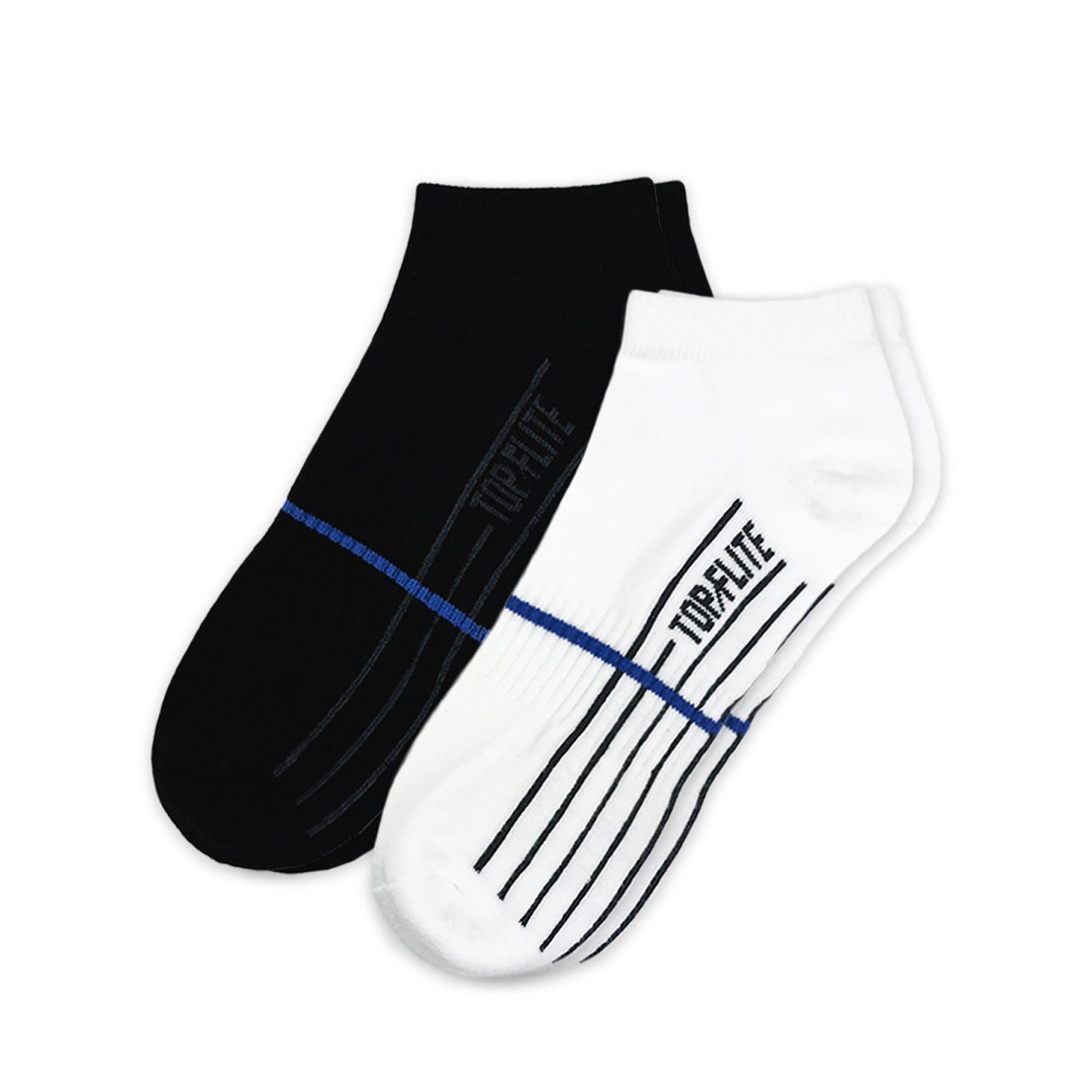 Top Flite Men's Stripe Low Cut Socks 2 Pair Pack