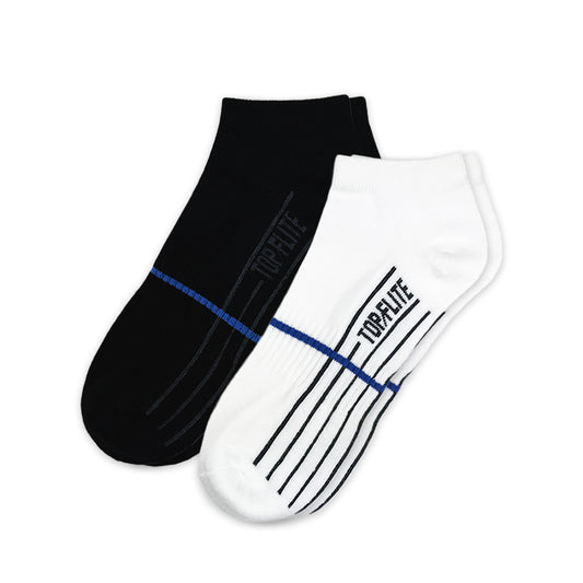 Top Flite Men's Stripe Low Cut Socks 2 Pair Pack