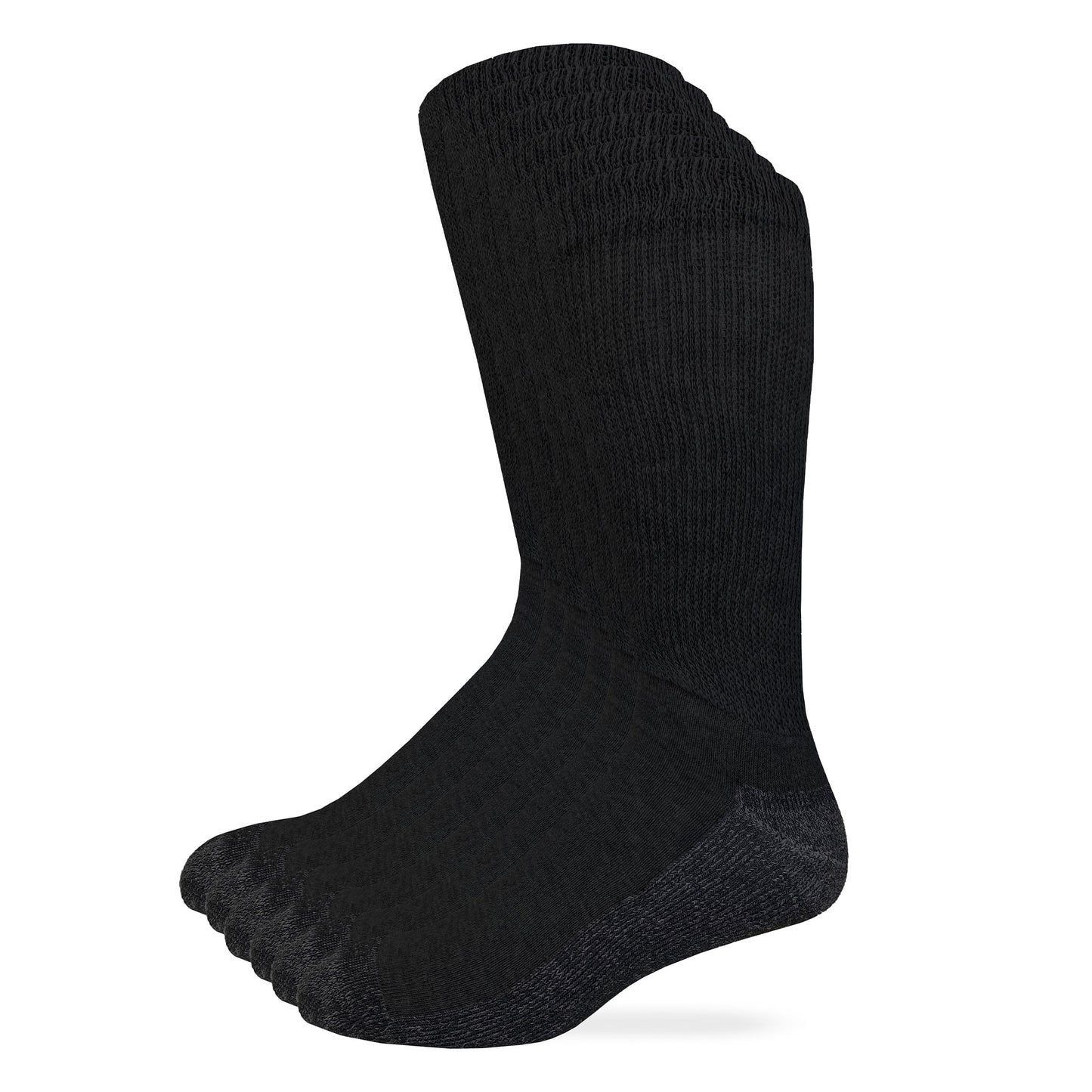 Carolina Ultimate Men's Non-Binding Everyday Crew Socks 6 Pair Pack