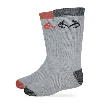 Realtree Youth Boys Girls Merino Wool Blend Boot Socks 2 Pair