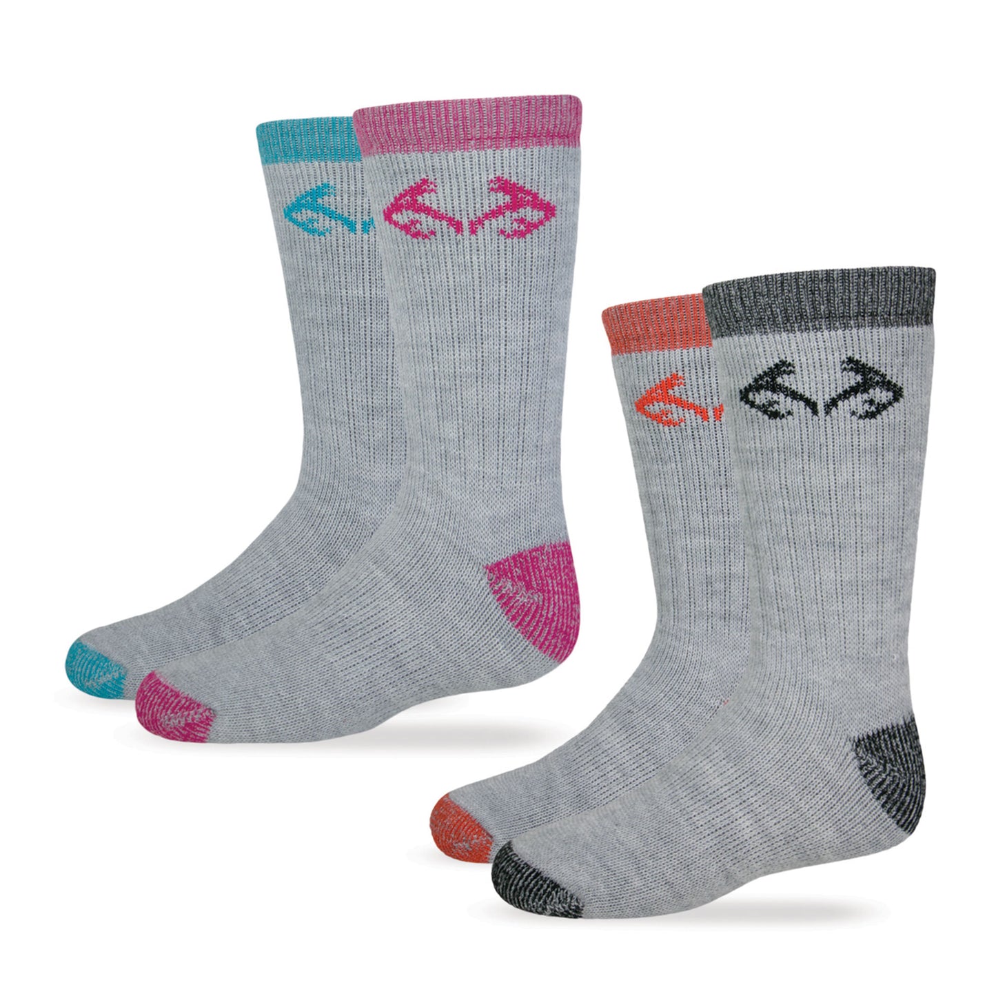 Realtree Youth Boys Girls Merino Wool Blend Boot Socks 2 Pair