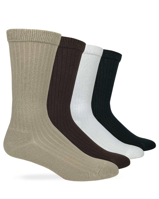 Carolina Ultimate Men's Dress Rib Cotton Comfort Top Socks 2 Pair