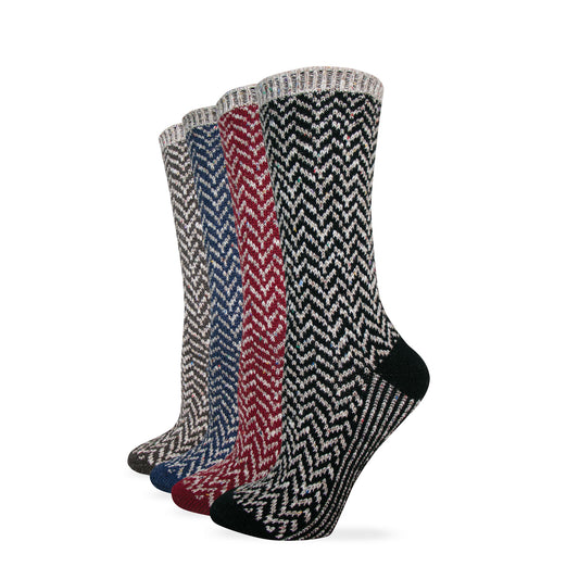 Wise Blend Ladies Chevron Pattern Crew Socks 1 Pair Pack