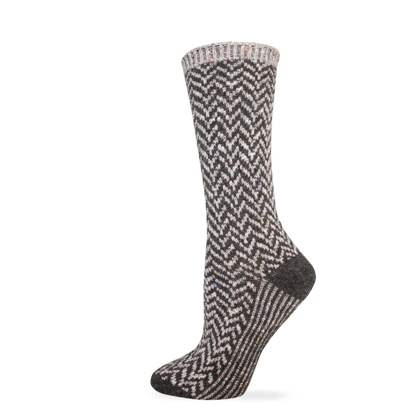 Wise Blend Ladies Chevron Pattern Crew Socks 1 Pair Pack