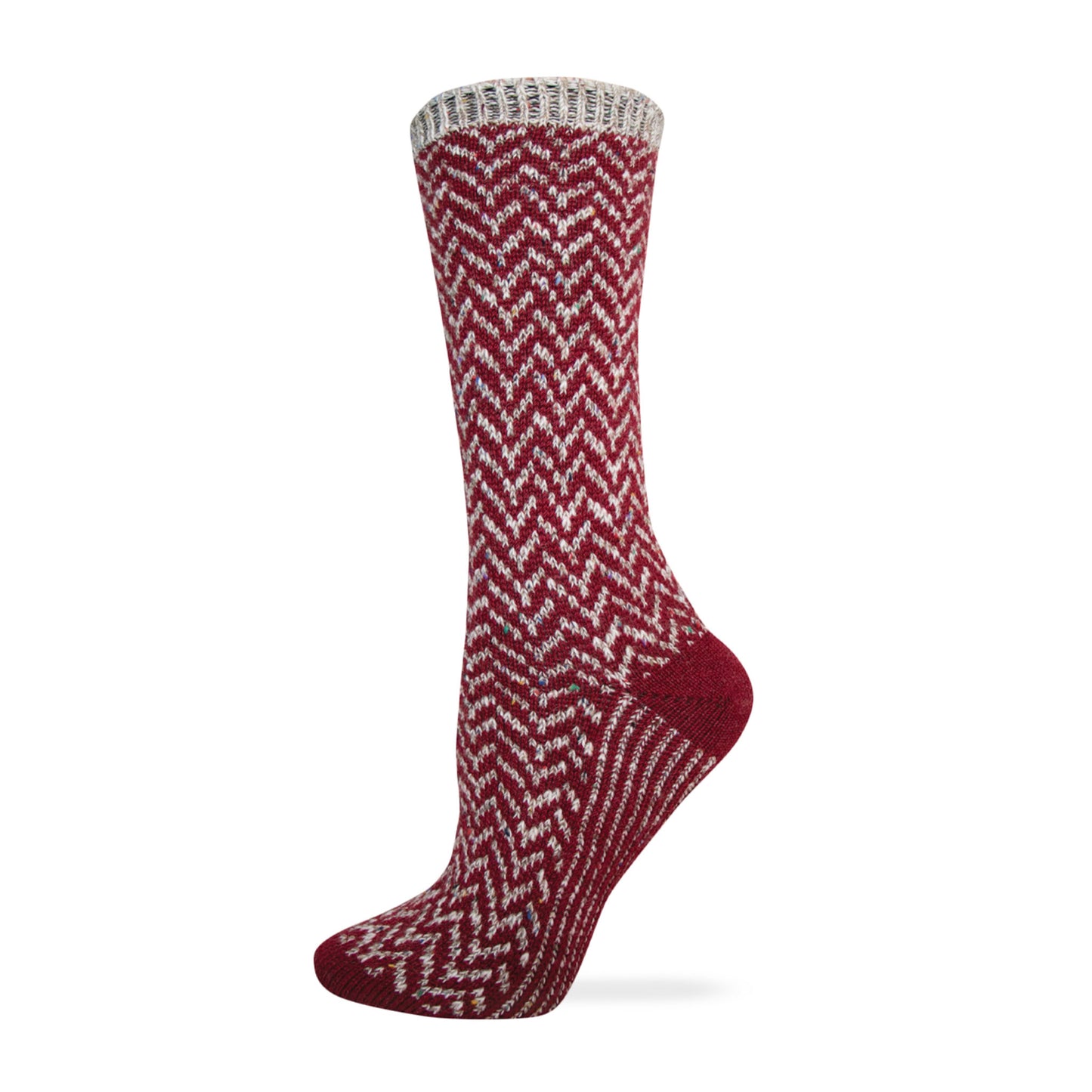 Wise Blend Ladies Chevron Pattern Crew Socks 1 Pair Pack