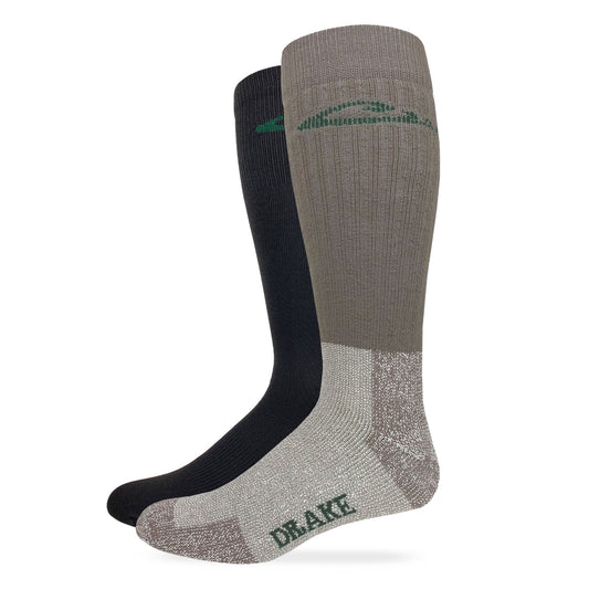 Drake Heavyweight Merino Wool Sock & Liner: Wick n' Warm System 2 Pair Pack