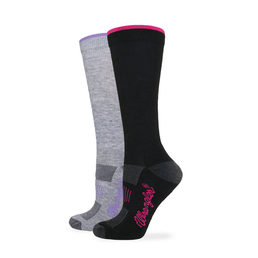 Wrangler Ladies Ultra-Dri Everyday Crew Socks 2 Pair