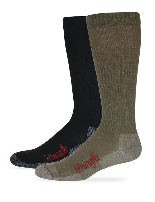 Wrangler Mens Western Merino Wool All Season Tall Boot Socks 1 Pair