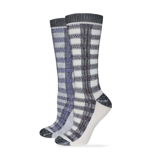 Wise Blend Ladies Merino Wool Blend Plaid Socks 1 Pair