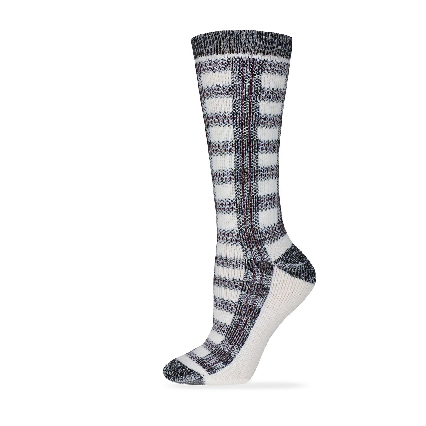 Wise Blend Ladies Merino Wool Blend Plaid Socks 1 Pair