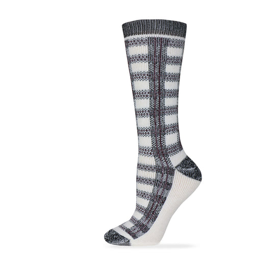 Wise Blend Ladies Merino Wool Blend Plaid Socks 1 Pair