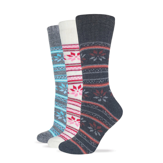 Wise Blend Ladies Merino Wool Blend Floral Frost Socks 1 Pair