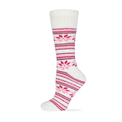 Wise Blend Ladies Merino Wool Blend Floral Frost Socks 1 Pair