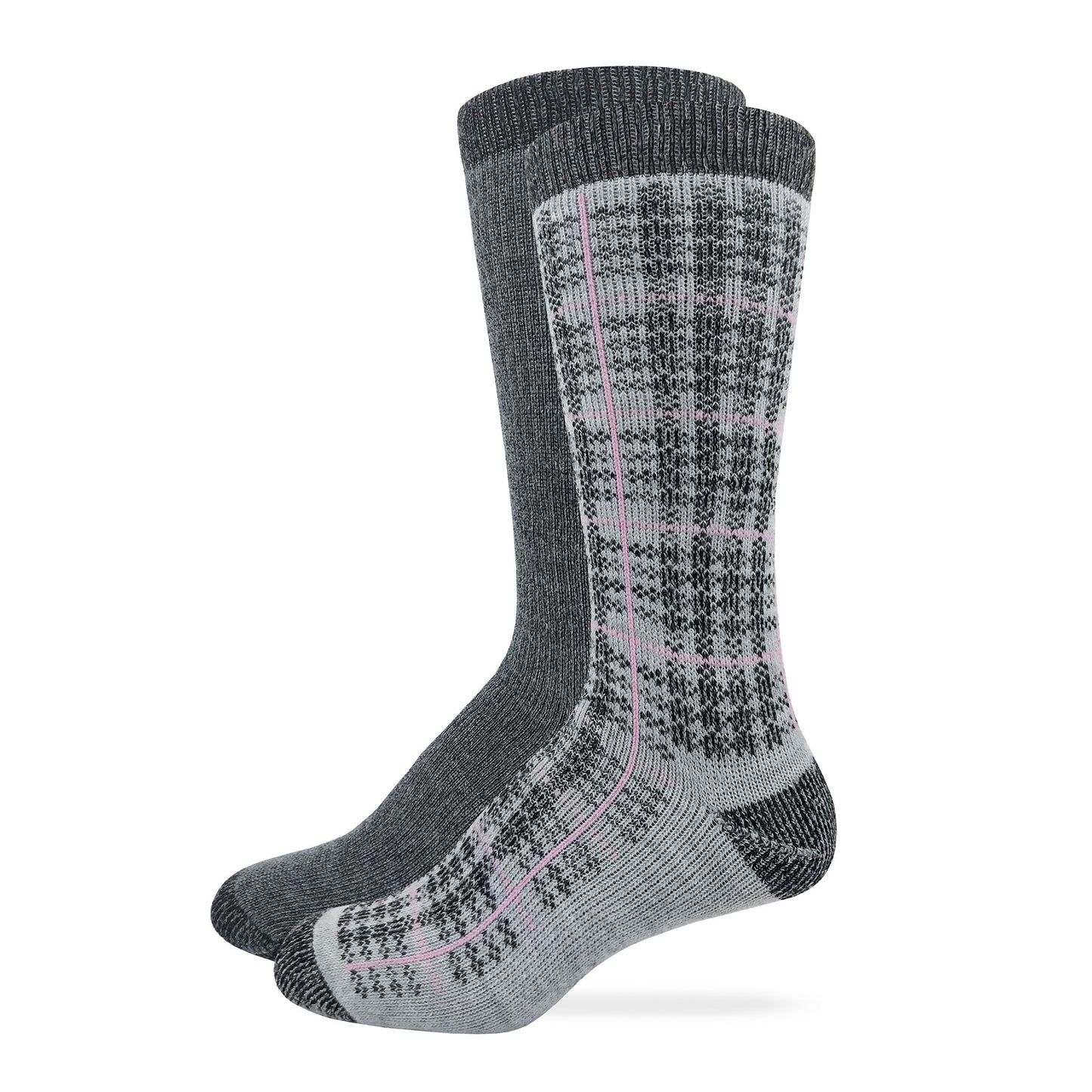 Carolina Ultimate Ladies Merino Wool Blend Plaid Pattern Socks 2 Pair Pack