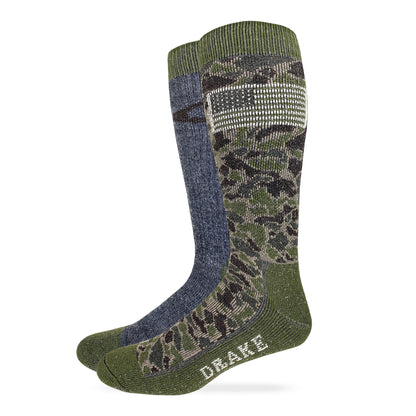 Drake Ameri-Camo Merino Wool Blend Boot Sock 2 Pair Pack