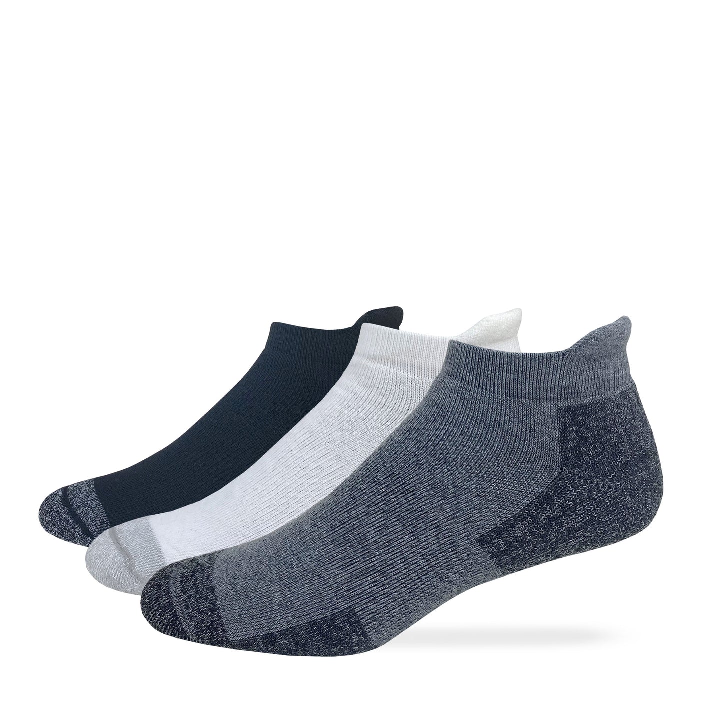 Carolina Ultimate Mens Ultra Dri Low Cut Heel Tab Athletic Socks 3 Pair Pack