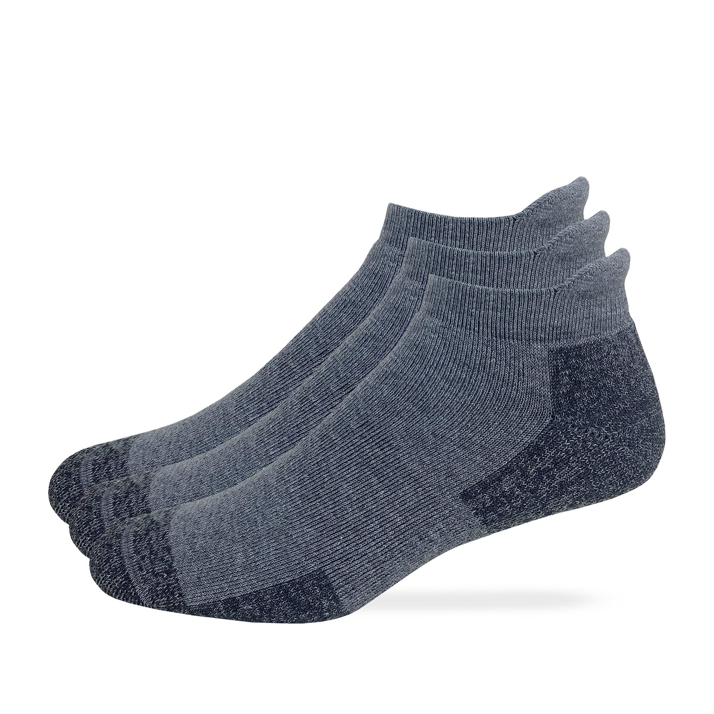 Carolina Ultimate Mens Ultra Dri Low Cut Heel Tab Athletic Socks 3 Pair Pack