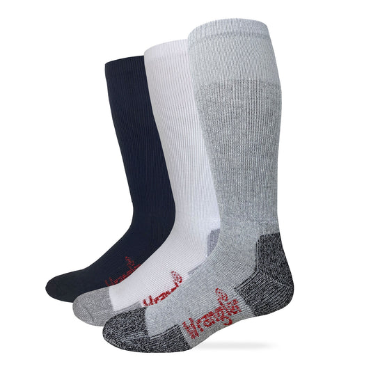 Wrangler Riggs Mens Cotton over the calf Work Boot Socks 2 Pair Pack