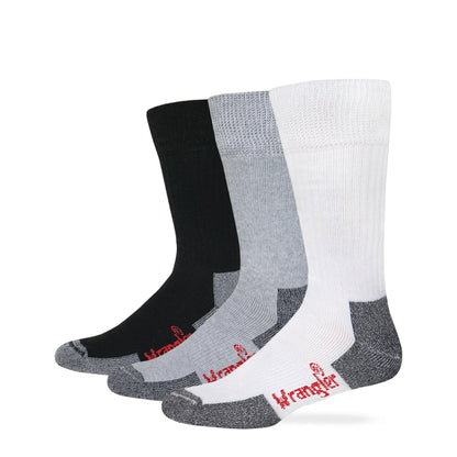 Wrangler Men's Ultra Dri Non-Binding Stretch Top Crew Work Boot Socks