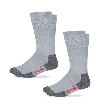 Wrangler Men's Ultra Dri Non-Binding Stretch Top Crew Work Boot Socks