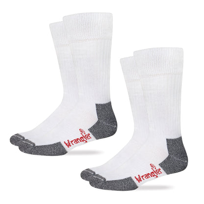 Wrangler Men's Ultra Dri Non-Binding Stretch Top Crew Work Boot Socks