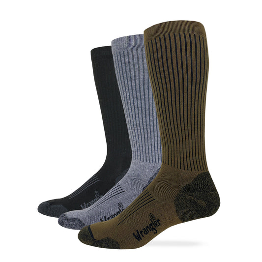 Wrangler Mens Ultra Dri Compression Seamless Toe Tall Boot Socks 1 Pair