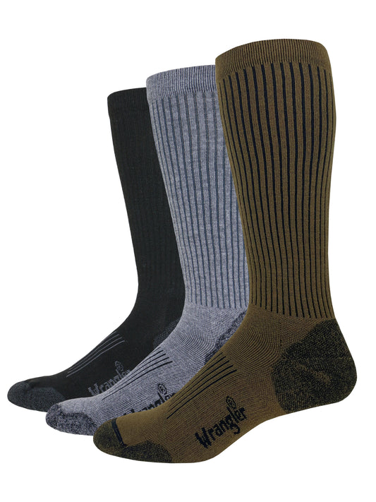 Wrangler Mens Ultra Dri Compression Seamless Toe Tall Boot Socks 1 Pair