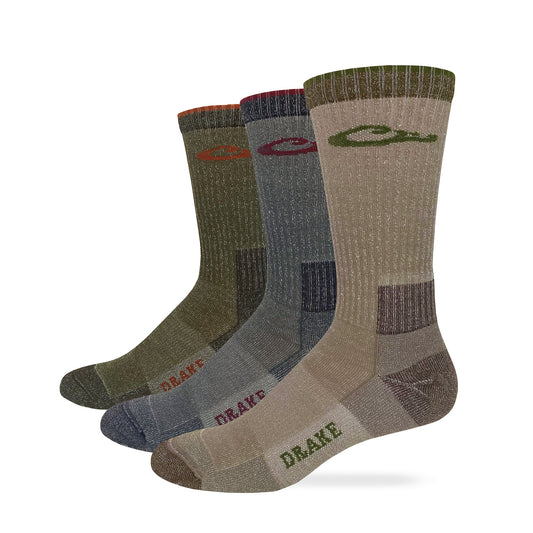 Drake Merino Wool Casual Crew Year Round Wear 1 Pair Pack