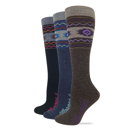 Wrangler Ladies Merino Wool Aztec Knee High Socks 1 Pair